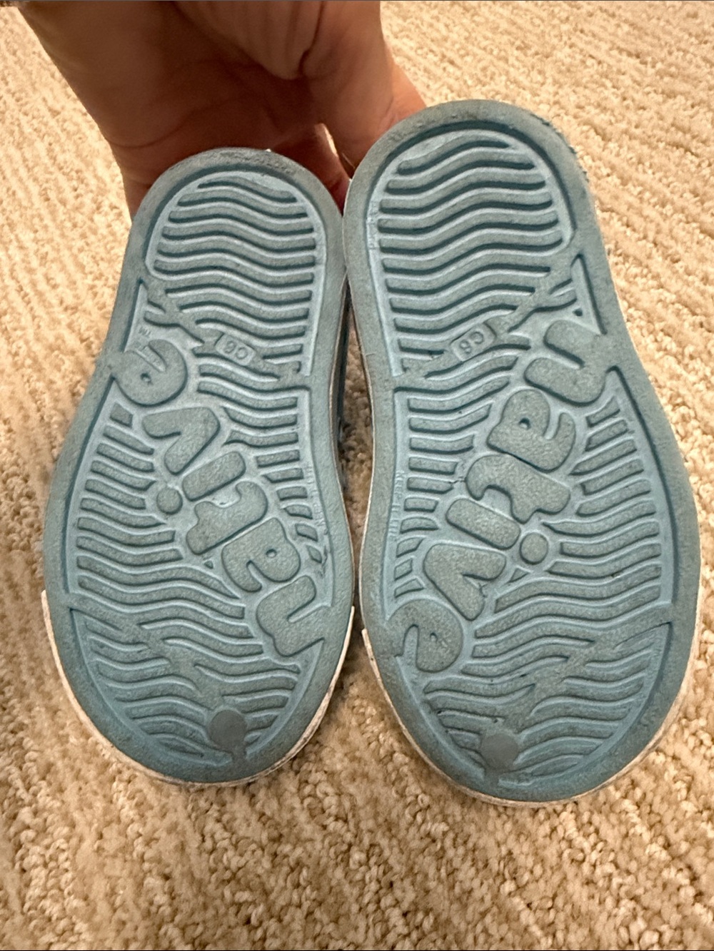 Native Kids Slip-On Water Shoes in Light Blue with White Toe - Picture 7 of 8